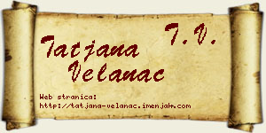 Tatjana Velanac vizit kartica